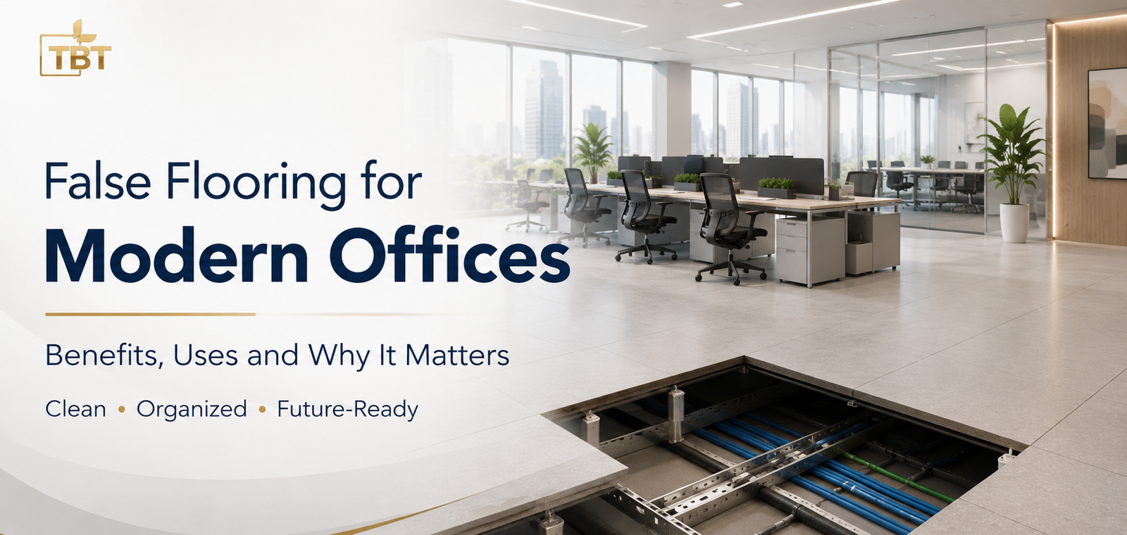 False Flooring for Modern Offices: Benefits, Uses and Why It Matters